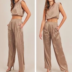 Champagne Dreams Palazzo Pant Pull On Full Length